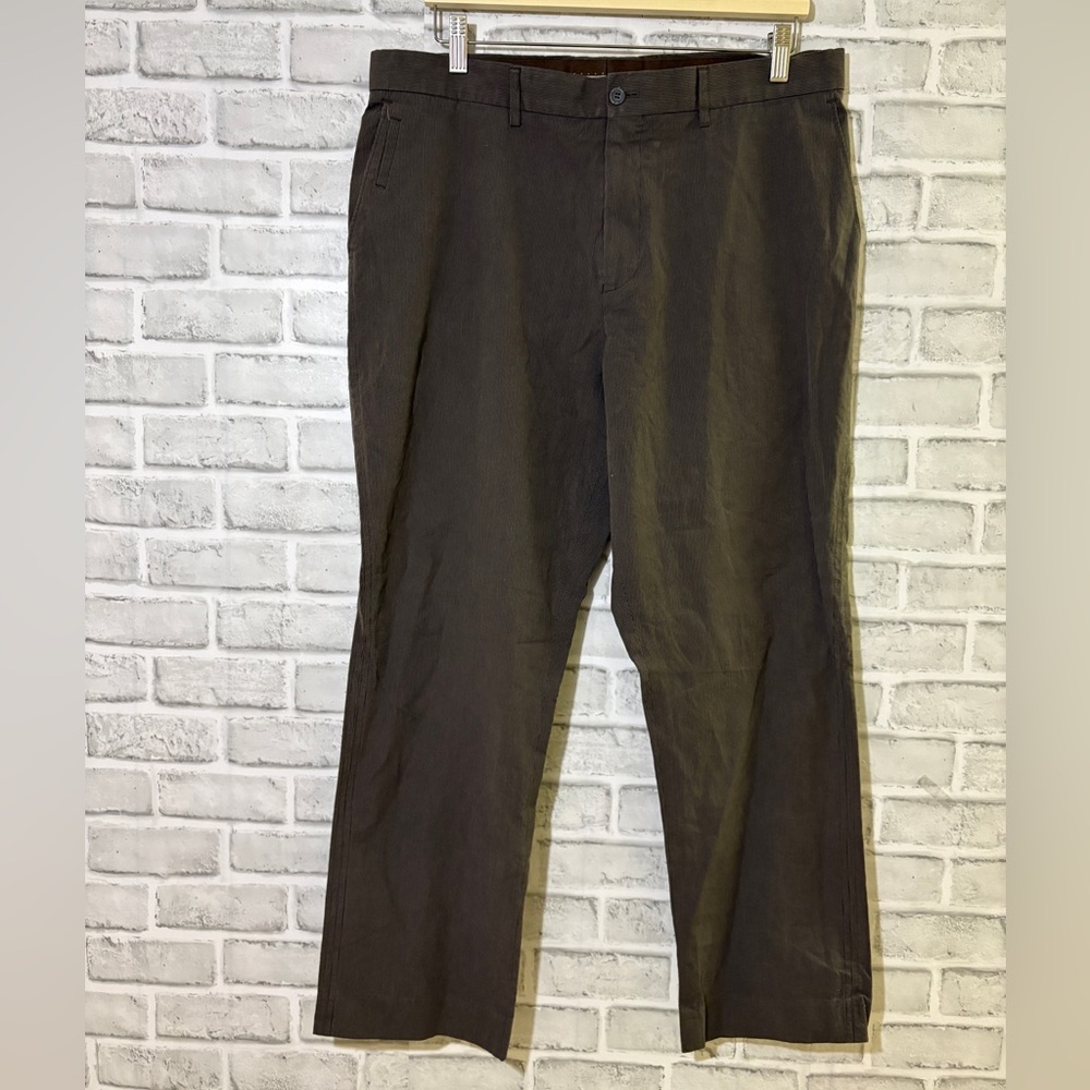 Rocha John Rocha Dress Pants​​​- pinstripe dark gray brown size 36S